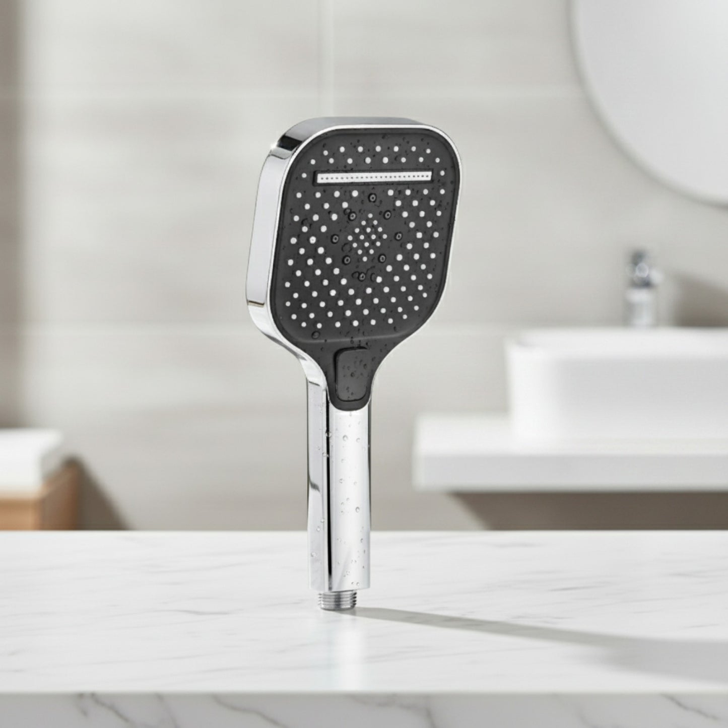 Pommeau de Douche 3 Modes : Pluie, Haute Pression & Économie d'Eau