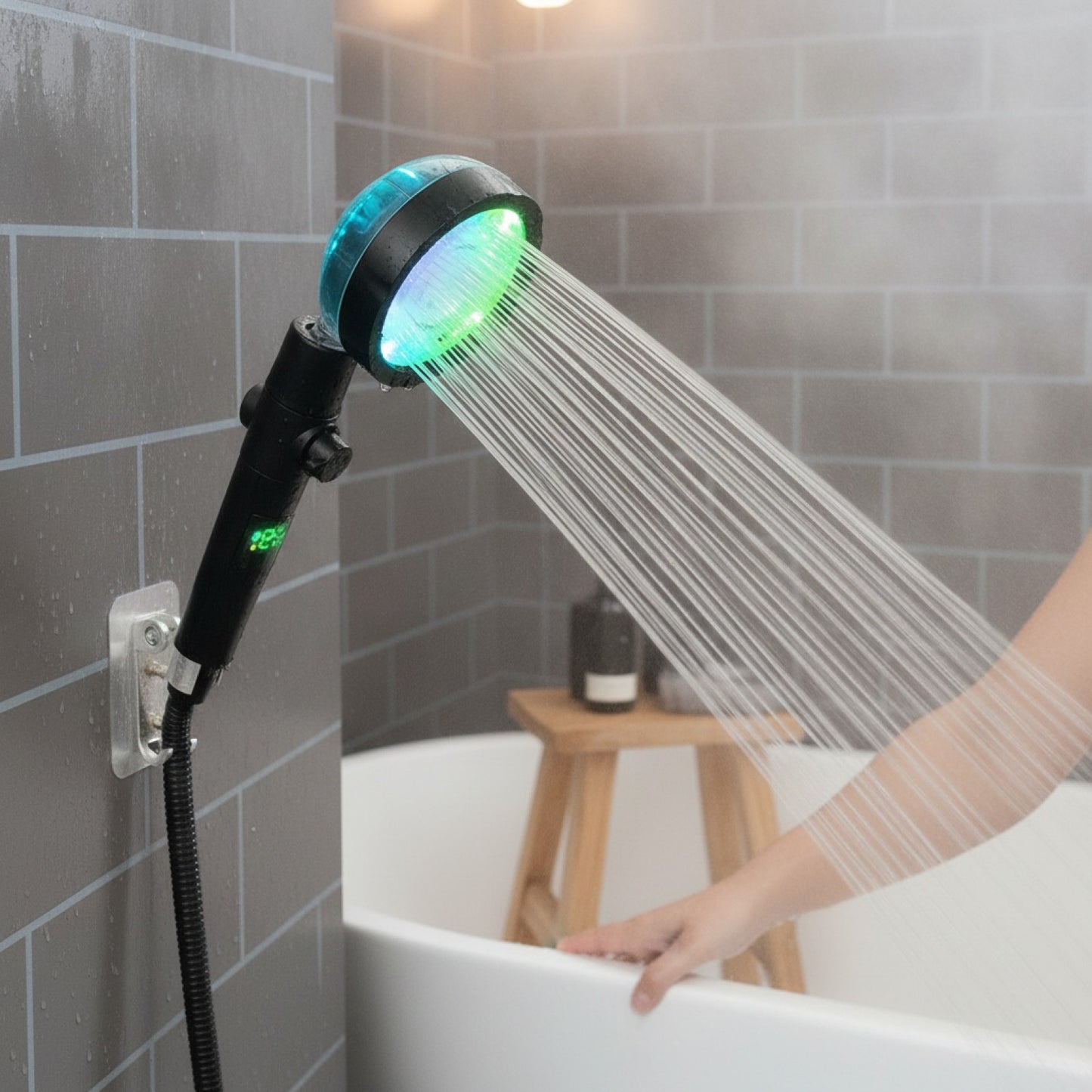 Pommeau de Douche LED Haute Pression - Expérience Spa & Lumière Relaxante