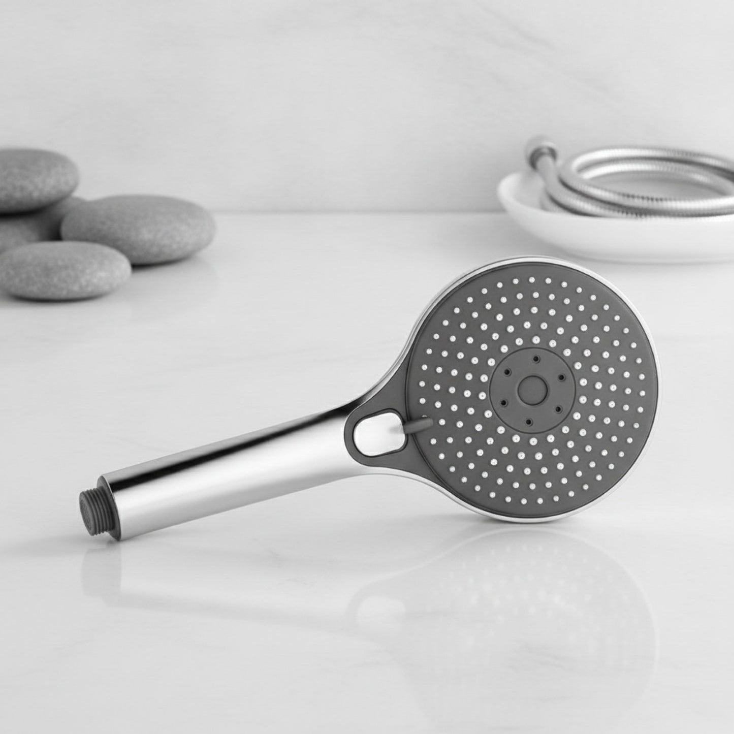 Pommeau de Douche Grand Panneau 135mm - 3 Modes Économie d'Eau