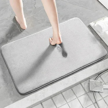 Tapis de Bain Antidérapant en Mousse à Mémoire de Forme - Super Absorbant et Séchage Rapide