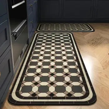 Tapis de Sol Lavable Anti-Saleté pour Entrée et Cuisine - Décoration Intérieure Durable