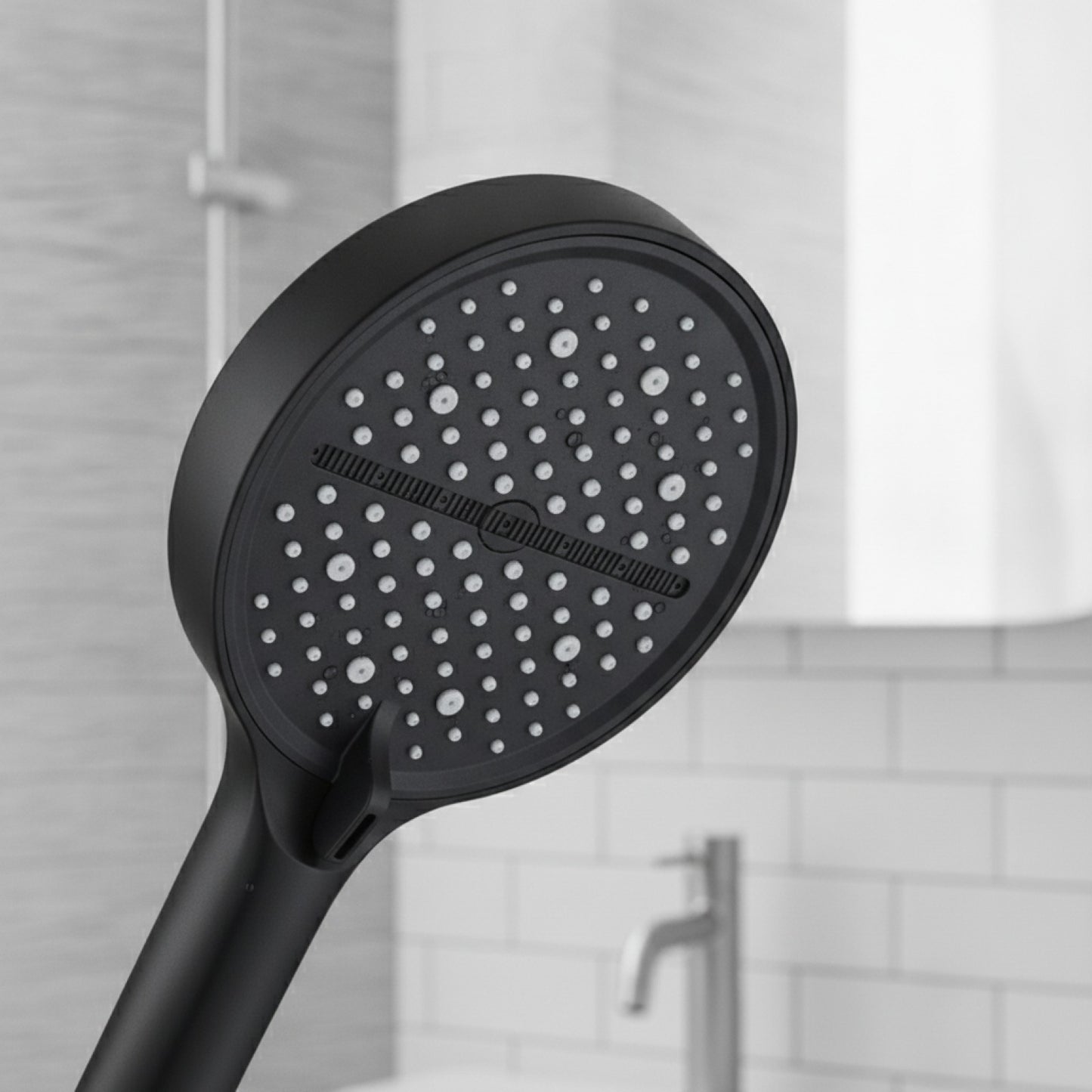 Pommeau de Douche Grand Panneau 14cm - 7 Modes Haute Pression & Économie d'Eau