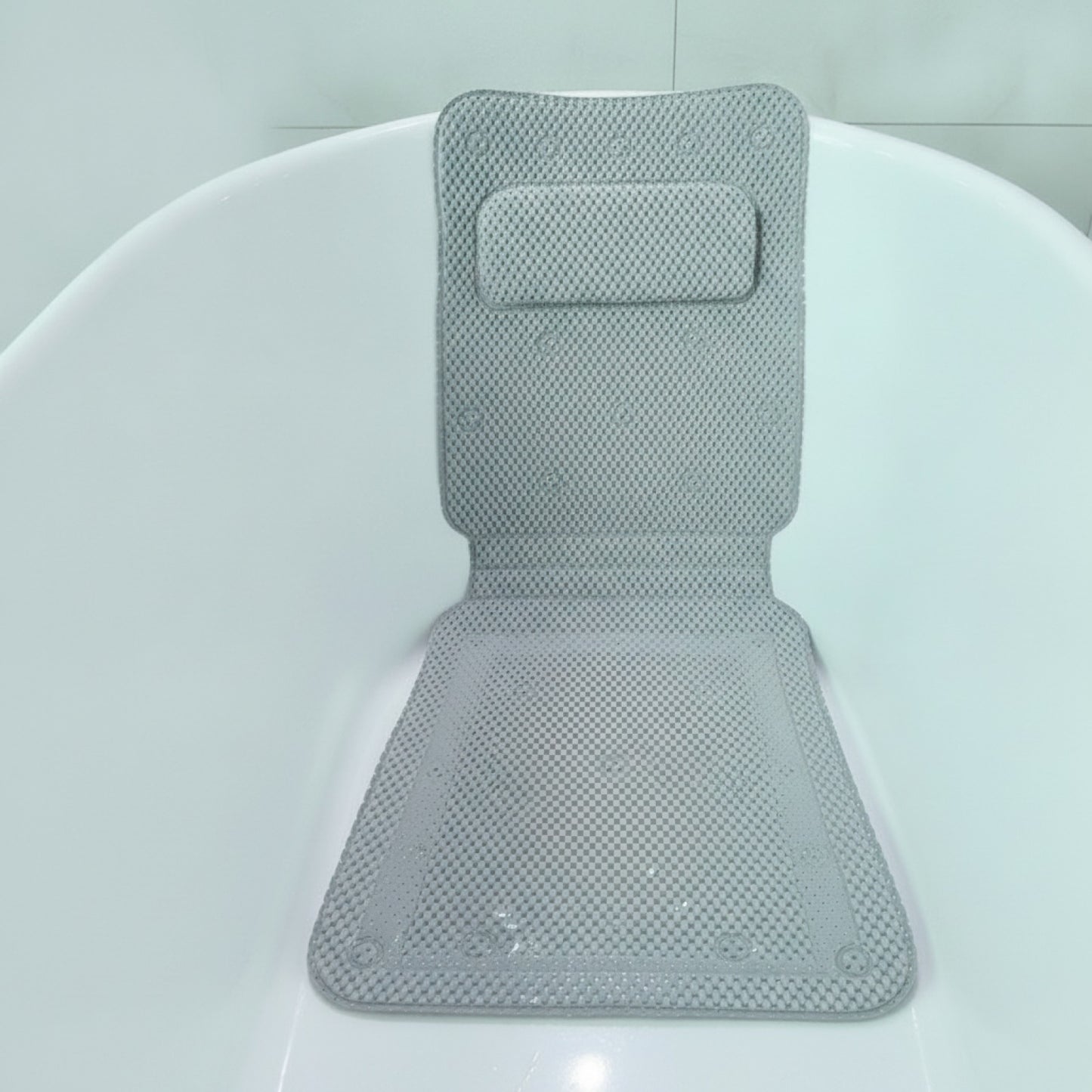 Tapis de Douche Extra Long Antidérapant avec Oreiller Intégré - Confort et Sécurité pour Votre Baignoire