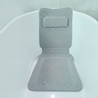 Tapis de Douche Extra Long Antidérapant avec Oreiller Intégré - Confort et Sécurité pour Votre Baignoire