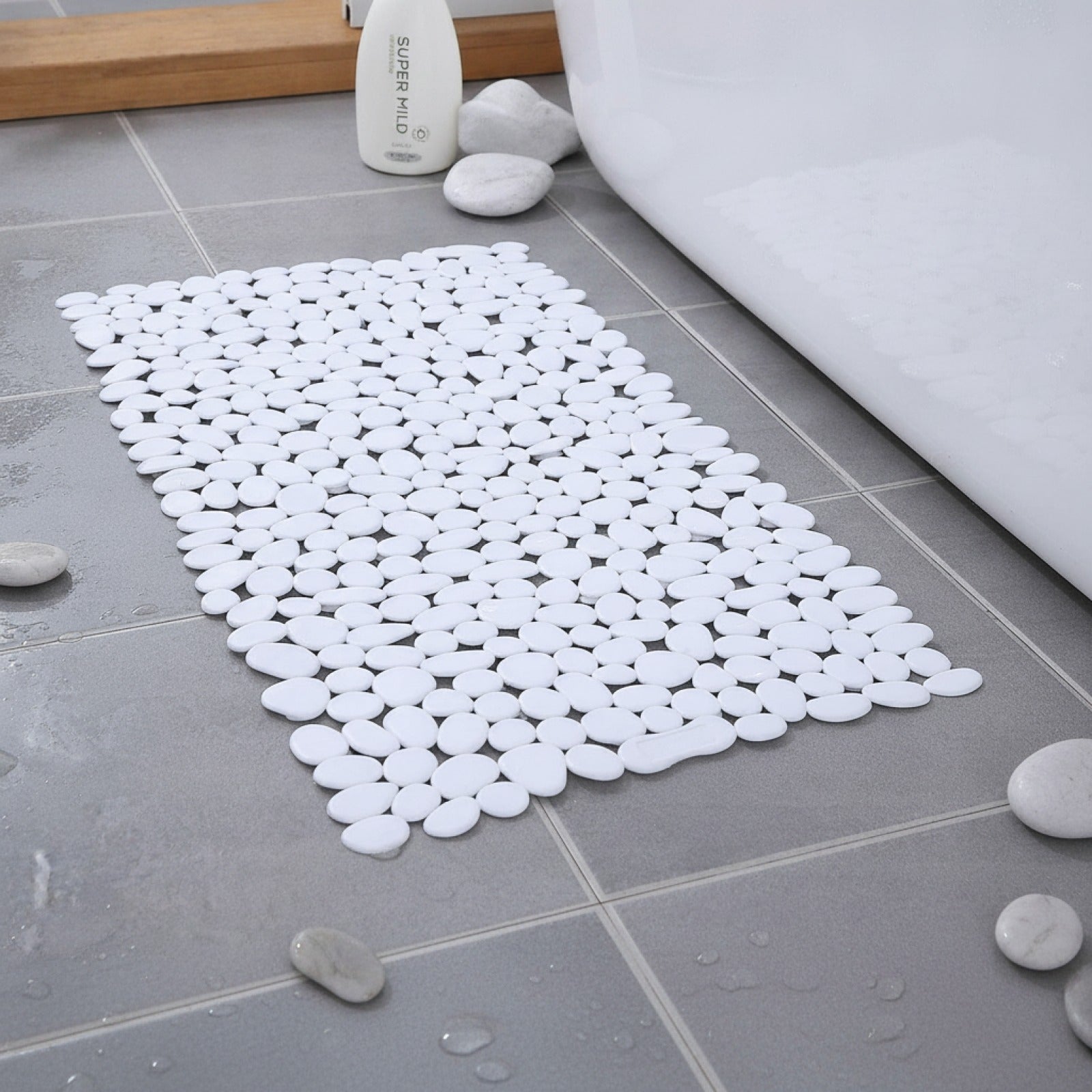 Tapis de Bain Antidérapant Sécurité - Douche & Baignoire - Caoutchouc Écologique