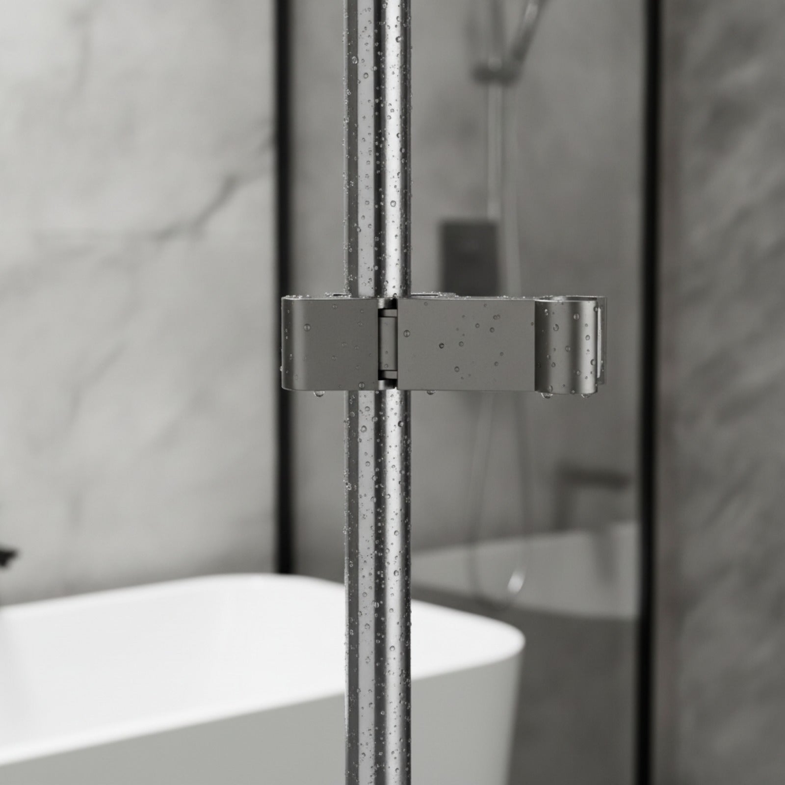 Support de Douche Universel Réglable ABS Chromé - Accessoire Salle de Bain