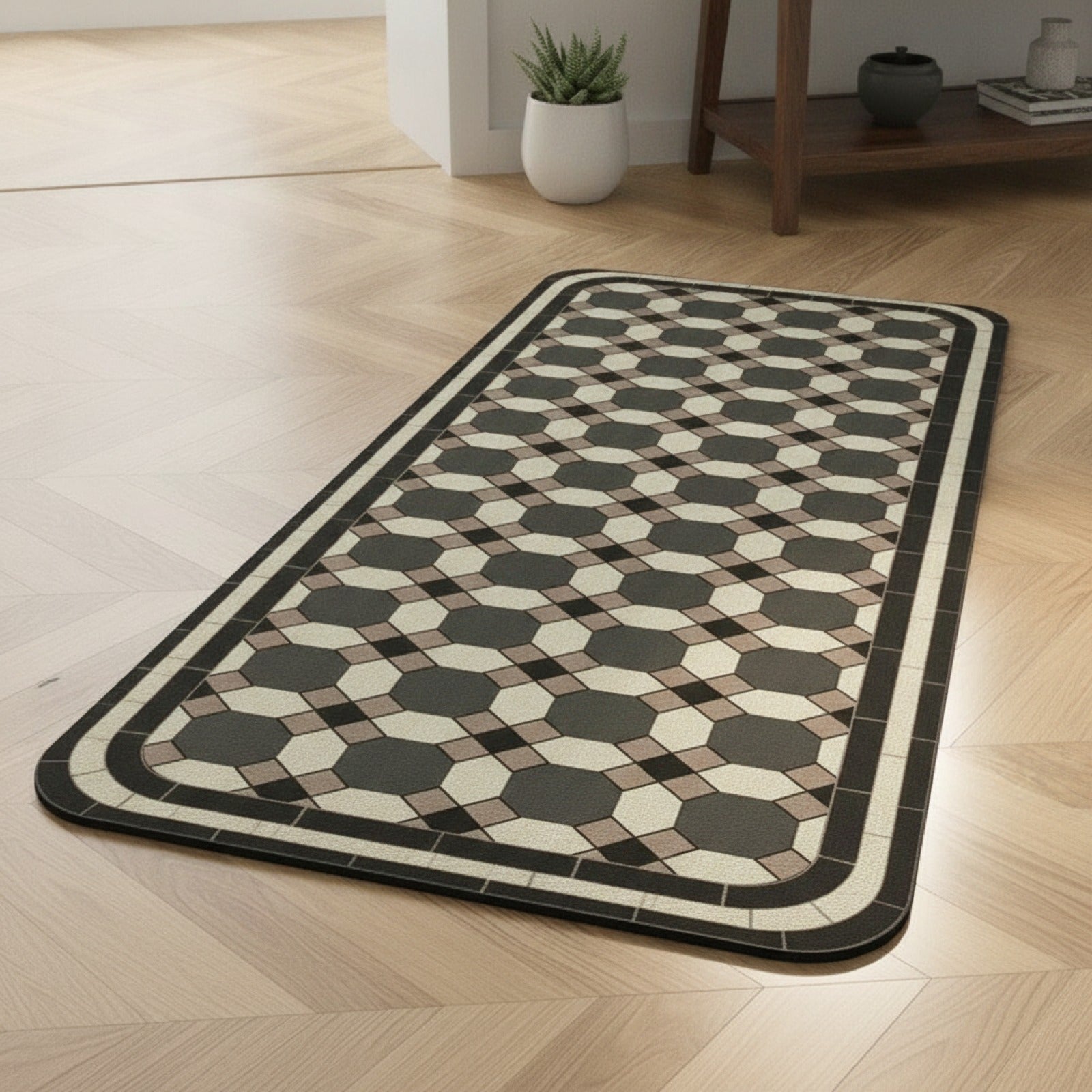 Tapis de Sol Lavable Anti-Saleté pour Entrée et Cuisine - Décoration Intérieure Durable