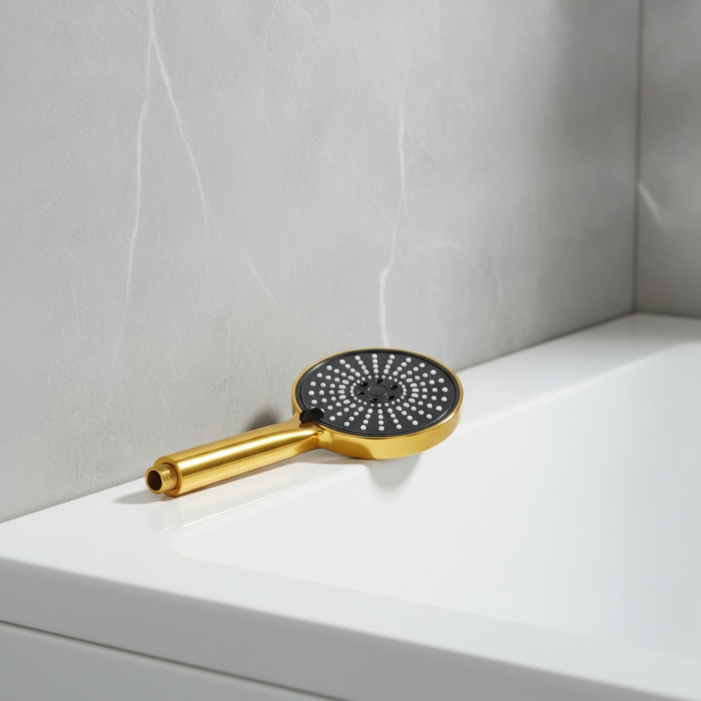 Pomme de Douche Haute Pression Dorée - 6 Modes, Économie d'Eau