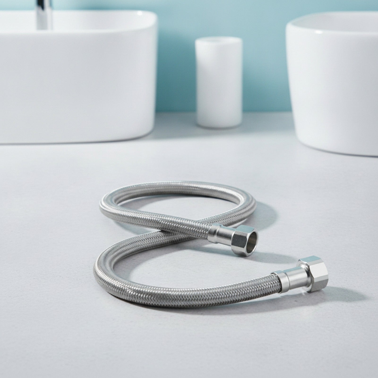 Tuyau d'arrivée d'eau flexible tressé inox 304 - G1/2 G3/4 - 20 à 200 cm