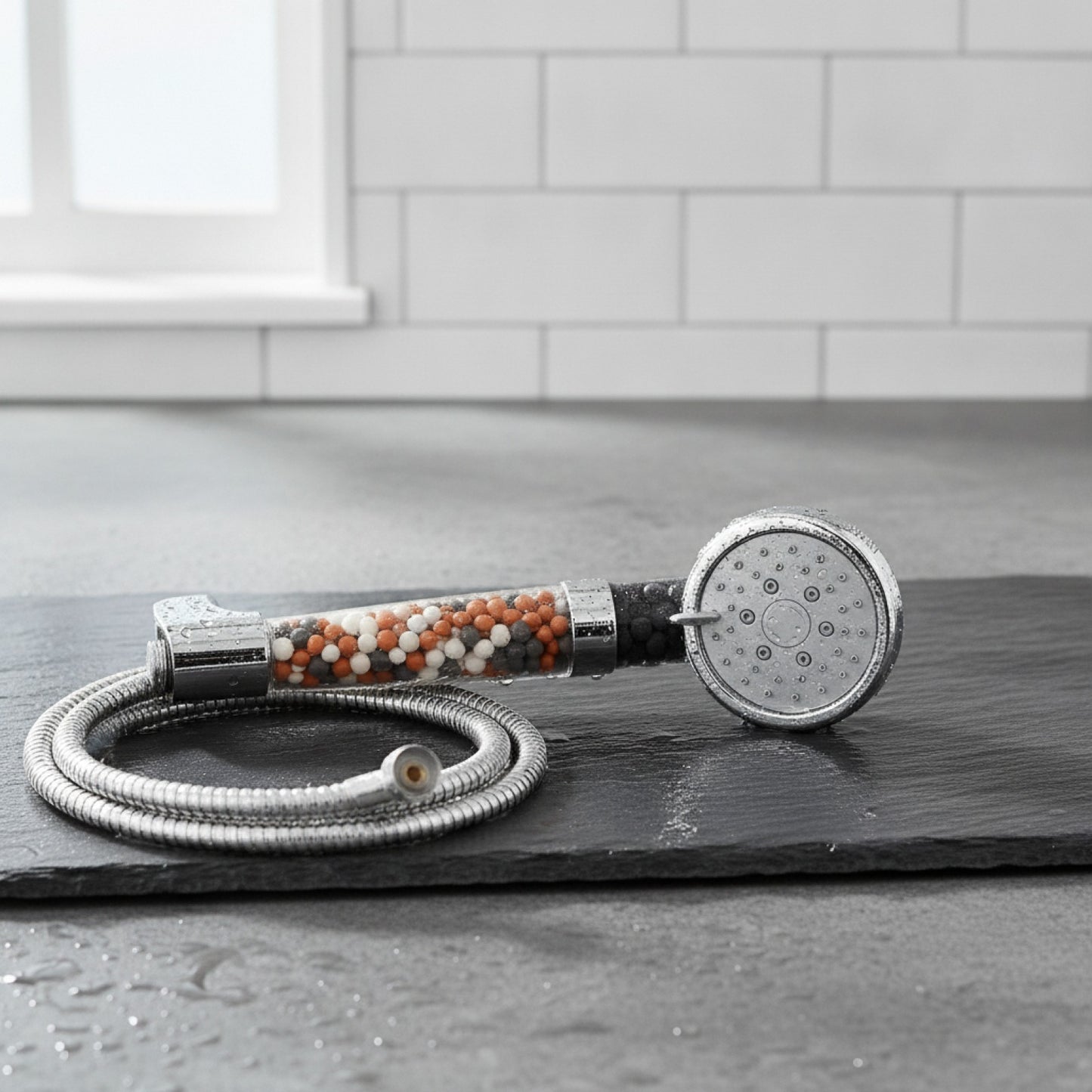Pommeau de Douche Spa Haute Pression avec Boules Minérales et 3 Modes