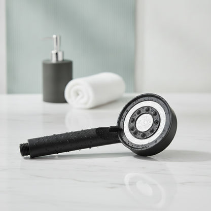 Pommeau de Douche Haute Pression Noir et Argent - 5 Modes Économes en Eau