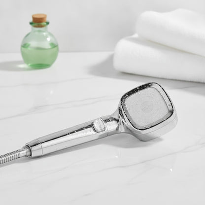 Pommeau de Douche Haute Pression Réglable 4 Modes avec Bouton Stop - Accessoire Salle de Bain