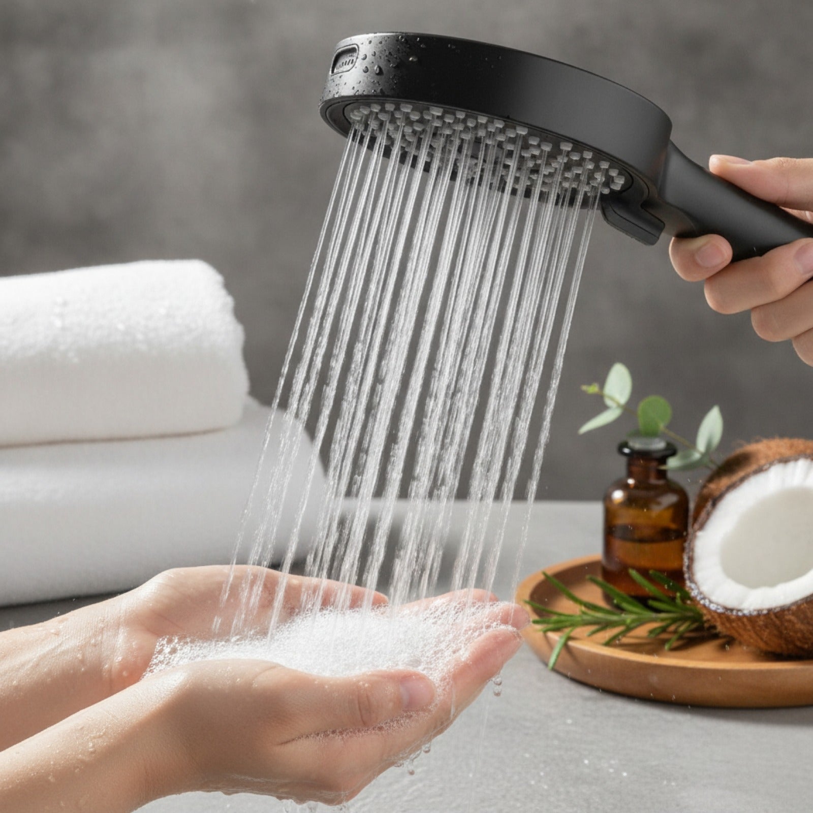 Pomme de Douche Filtrante Haute Pression 135mm - 6 Modes Réglables