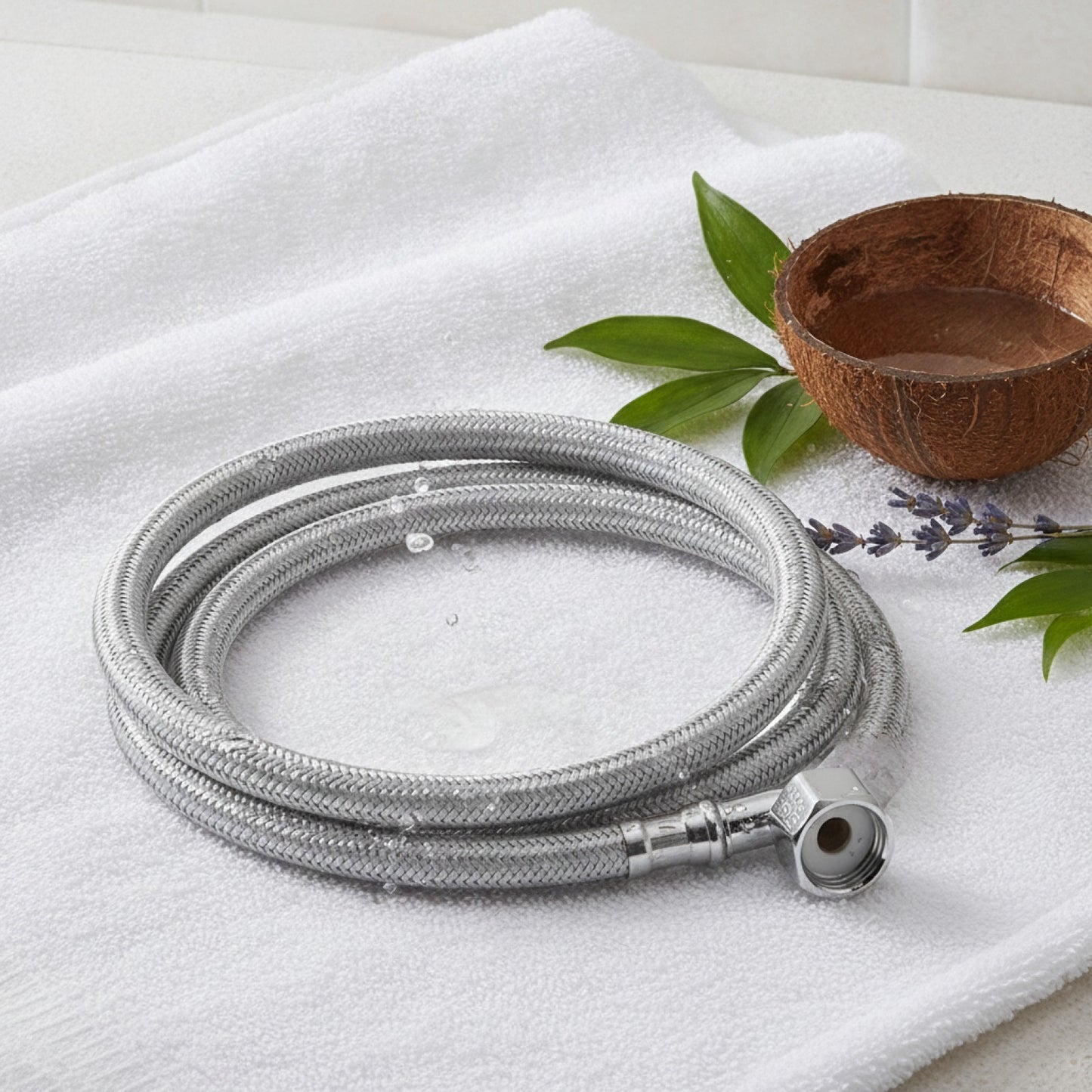 Tuyau d'arrivée d'eau tressé inox 90° - Flexible pour WC & Salle de Bain (30-200cm)