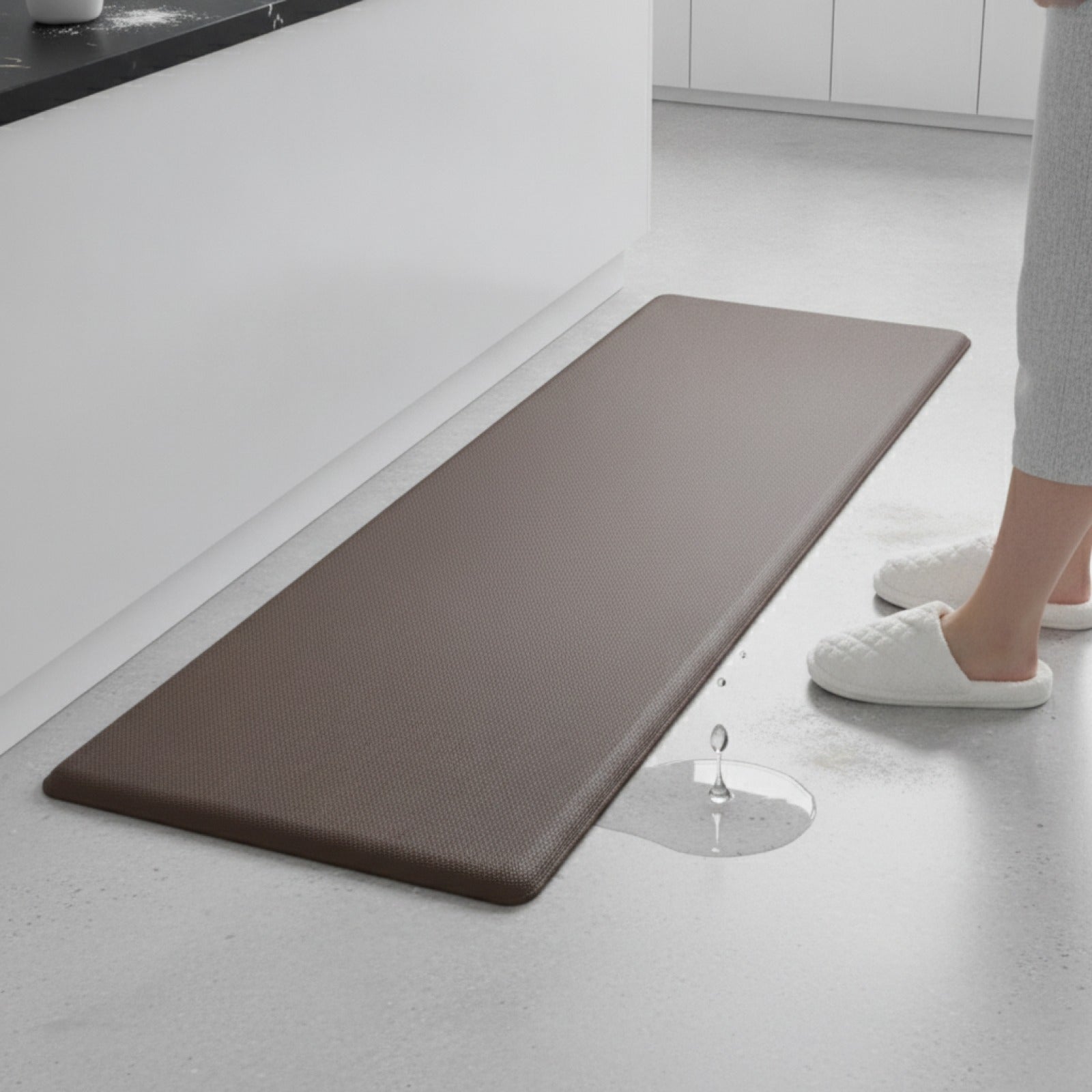 Tapis de Cuisine Anti-Fatigue Imperméable et Antidérapant en PVC