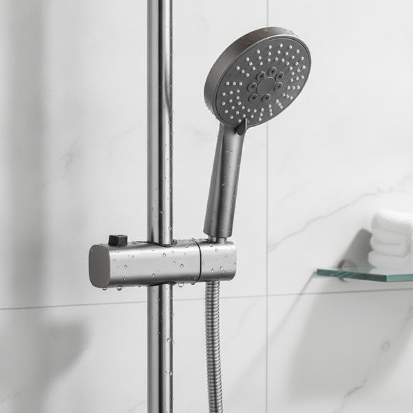 Support de Douche Universel Réglable ABS Chromé pour Rail 18-25mm