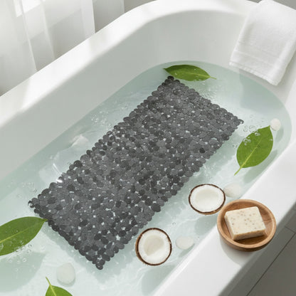 Tapis de Baignoire Antidérapant en PVC avec Ventouses - Sécurité et Confort pour votre Salle de Bain