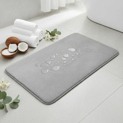 Tapis de Bain Antidérapant en Mousse à Mémoire de Forme - Super Absorbant et Séchage Rapide