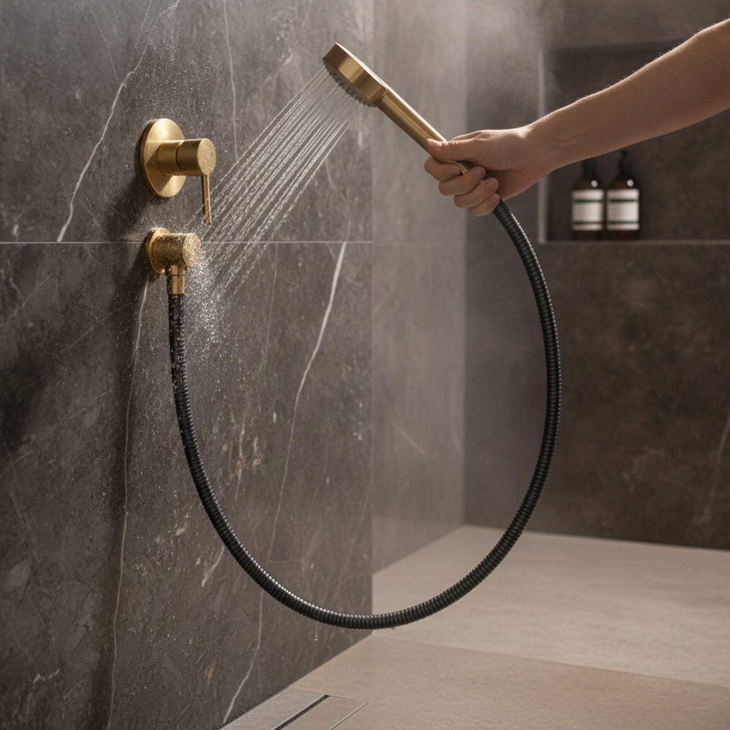 Tuyau de Douche Flexible Inox 1.5m, 2m, 3m - Raccords Cuivre, Anti-Explosion