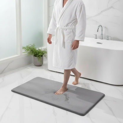 Tapis de Bain Doux et Absorbant en Mousse à Mémoire de Forme - Antidérapant pour Salle de Bain