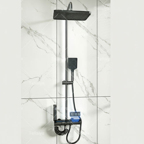 Ensemble de Douche Moderne avec Affichage Numérique et Lumière Ambiante