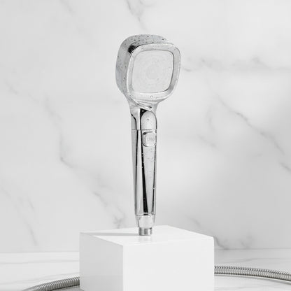 Pommeau de Douche Haute Pression Réglable 4 Modes avec Bouton Stop - Accessoire Salle de Bain