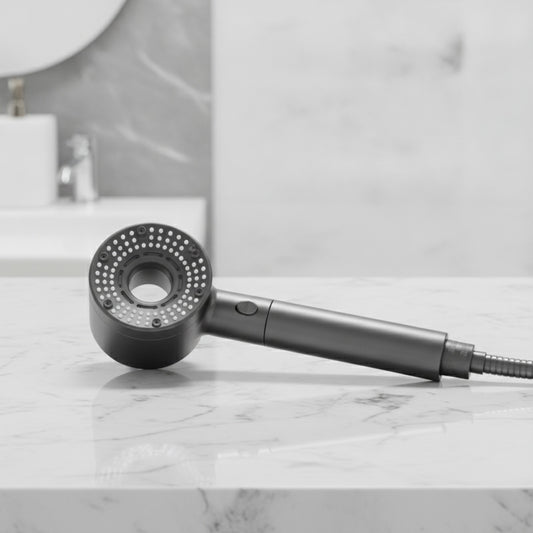 Pommeau de Douche Haute Pression Réglable 5 Modes avec Filtre et Arrêt à une Touche