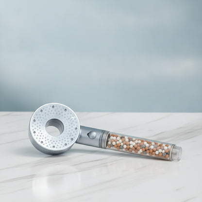 Pommeau de Douche Pressurisé 5 Modes avec Filtre Minéral - Haute Pression & Économie d'Eau