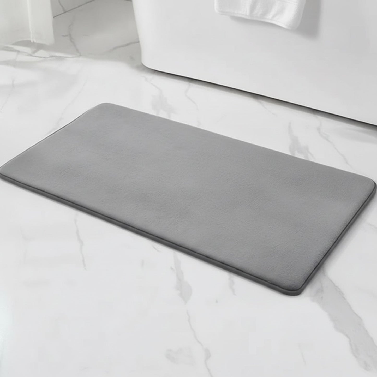 Tapis de Bain Doux et Absorbant en Mousse à Mémoire de Forme - Antidérapant pour Salle de Bain