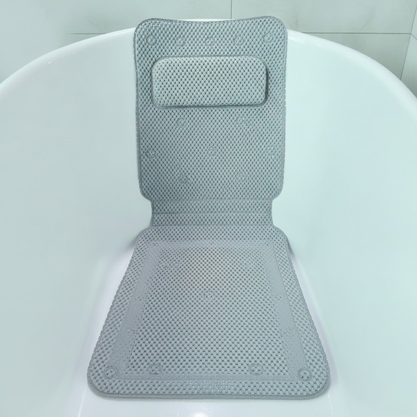 Tapis de Douche Extra Long Antidérapant avec Oreiller Intégré - Confort et Sécurité pour Votre Baignoire
