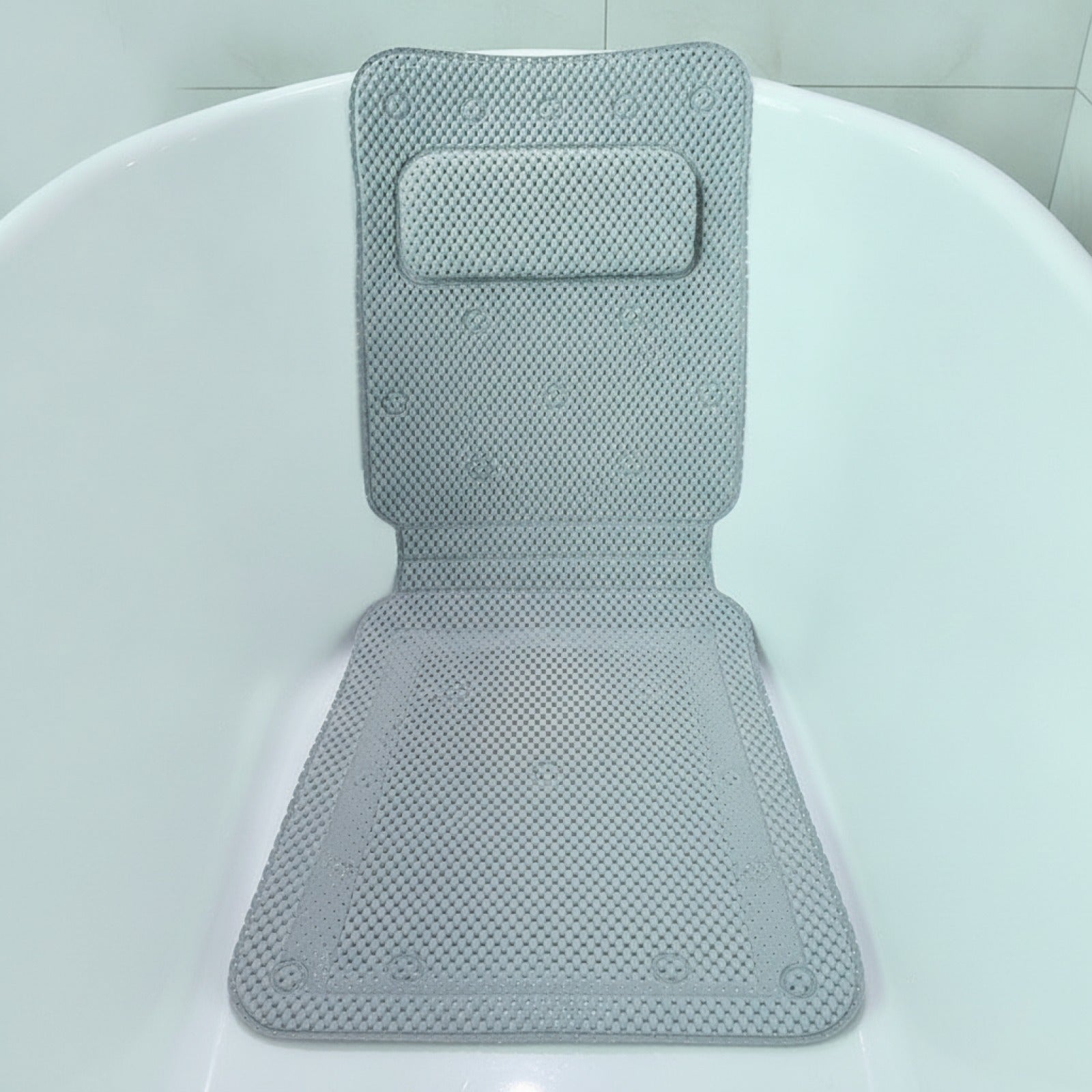 Tapis de Douche Extra Long Antidérapant avec Oreiller Intégré - Confort et Sécurité pour Votre Baignoire