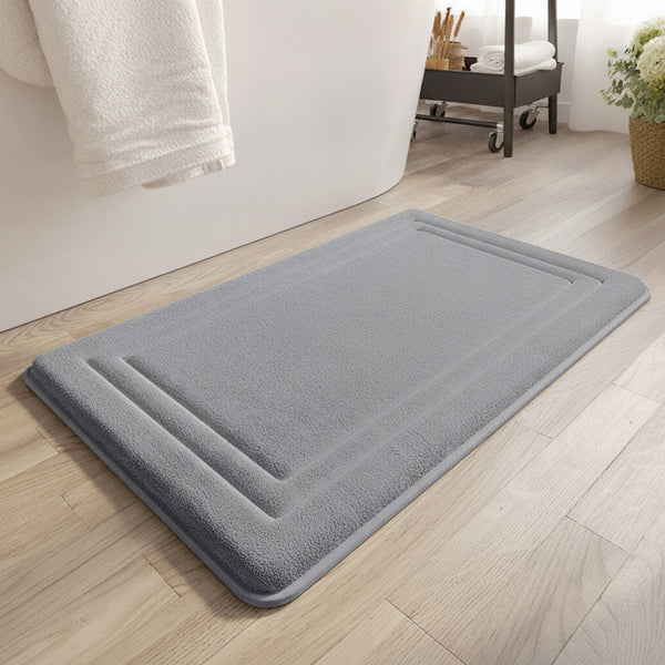 Tapis de Bain Doux et Absorbant en Velours de Corail - Antidérapant et Résistant