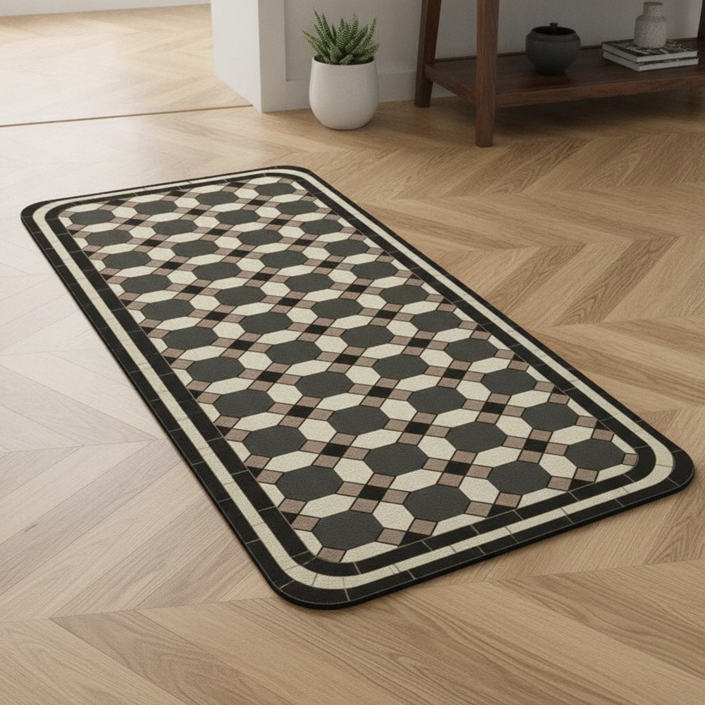 Tapis de Sol Lavable Anti-Saleté pour Entrée et Cuisine - Décoration Intérieure Durable