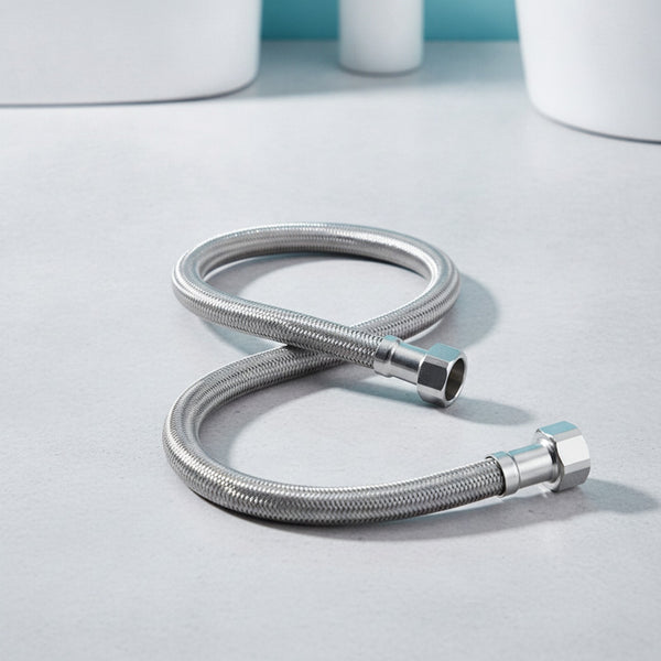 Tuyau d'arrivée d'eau flexible tressé inox 304 - G1/2 G3/4 - 20 à 200 cm